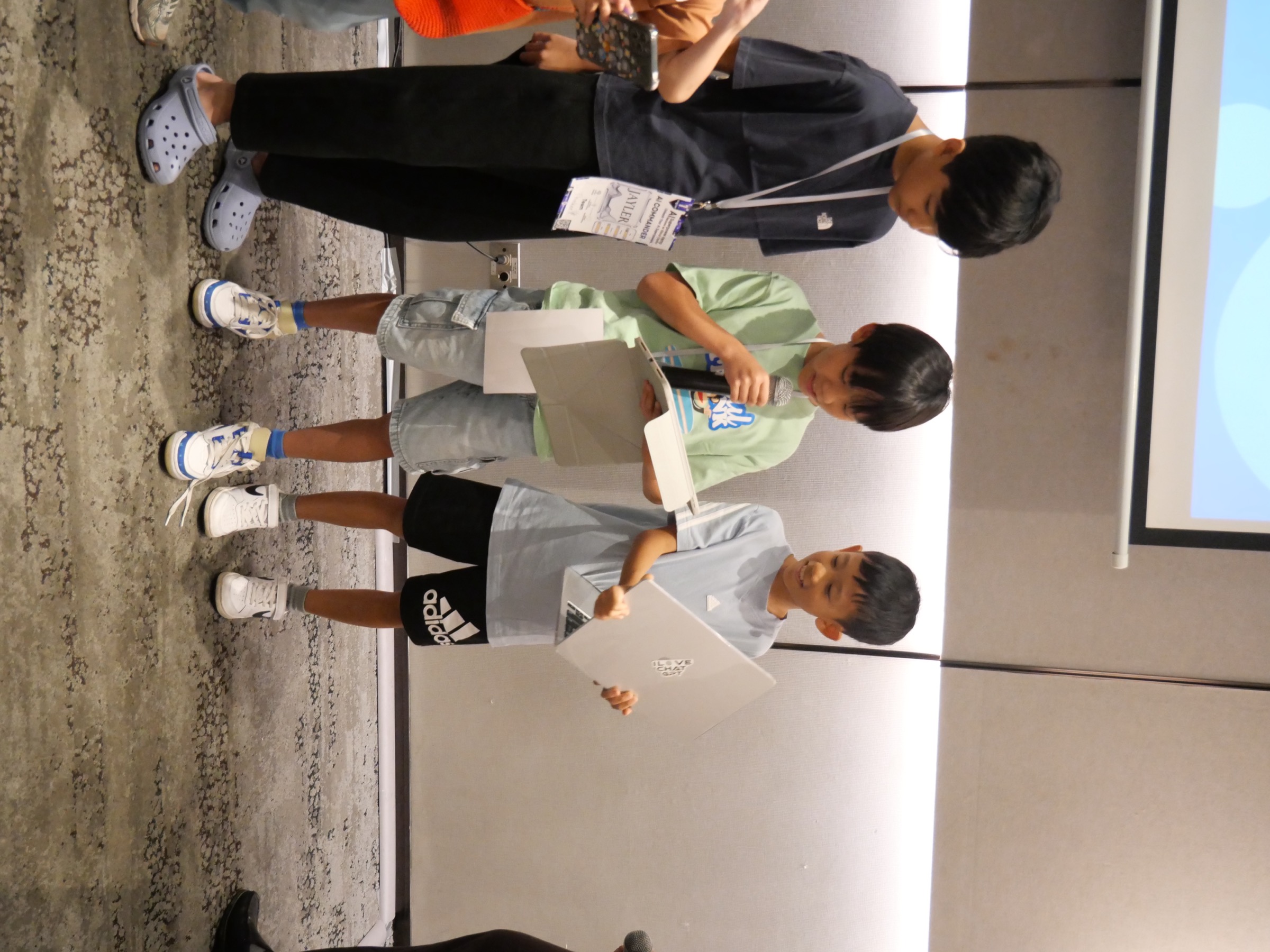 Children presenting at Sentient Minds AI Superpower Camp