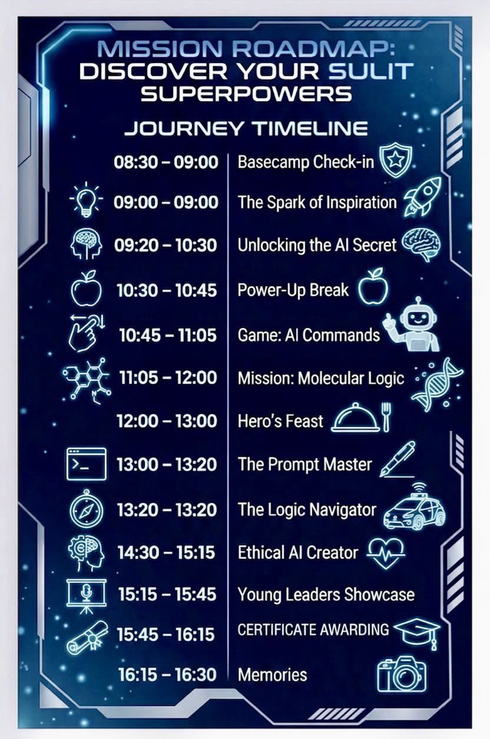 Sentient Minds AI Superpower Camp Session #1 Schedule